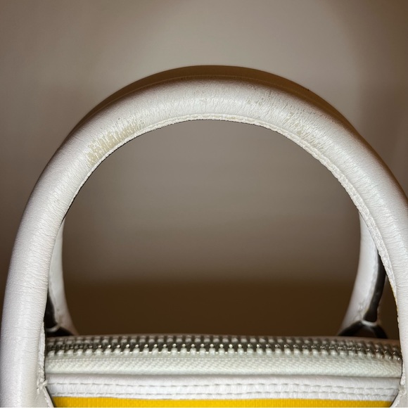 COACH Bleecker Mini Striped PRESTON Coated Canvas Satchel - Picture 11 of 11